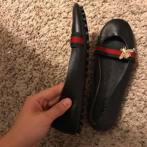 Gucci Shoes - Gucci Flats Web Stripe Bee size 38 Gucci Shoes - Gucci Flats Web Stripe Bee size 38